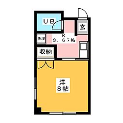 メゾン46 1Kの間取図画像