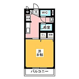 ハイツ二の丸 1Kの間取図画像