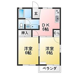 エクセルコートジュネス 2Kの間取図画像