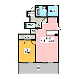 ディオネ 1LDKの間取図画像