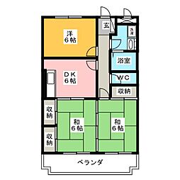 エステートM・A 3DKの間取図画像