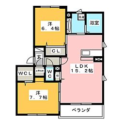 ソシア向山 2LDKの間取図画像
