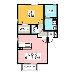 ヴィラ・サンライズ 1LDKの間取図画像