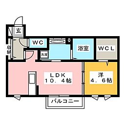 アークスクエア 1LDKの間取図画像
