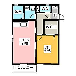 モナリエローザ 1LDKの間取図画像