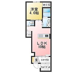 クルール 1LDKの間取図画像
