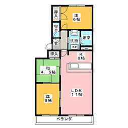 ビレッジ挙母 3LDKの間取図画像