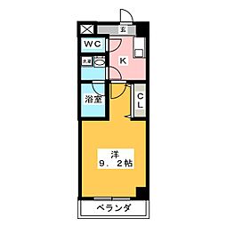 サンセリテ・うえの 1Kの間取図画像