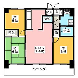 キングスコート栄町 3LDKの間取図画像
