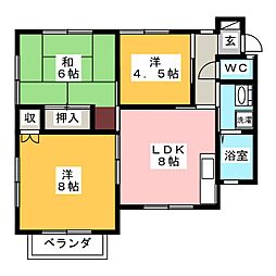 メゾン・プラム 3DKの間取図画像