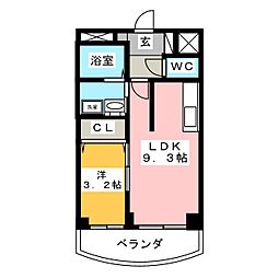 マンション光 1LDKの間取図画像