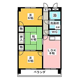 プレッソ三河安城 3LDKの間取図画像