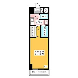 A・City三河安城東町 1Kの間取図画像
