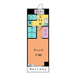 A・City新安城東 1Kの間取図画像