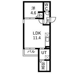 Jack sumiyoshi2 1LDKの間取図画像
