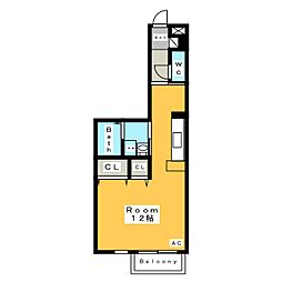 ラフィーネ ワンルームの間取図画像