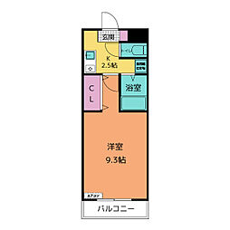A・City今本町3 1Kの間取図画像