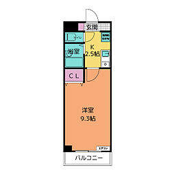A・CITY今本町 1Kの間取図画像