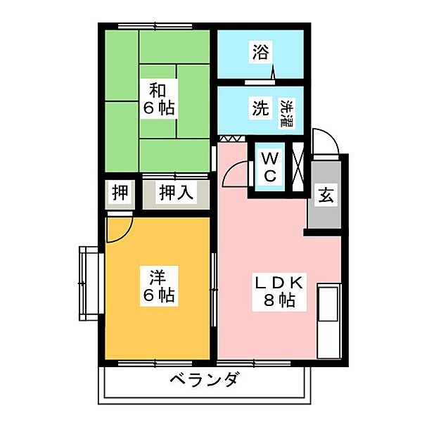 ハイツセンダ ｜愛知県丹羽郡扶桑町大字高雄字天道(賃貸マンション2LDK・1階・49.00㎡)の写真 その2