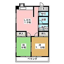 ドミールタカギ  ｜ 愛知県犬山市富岡新町４丁目（賃貸アパート2LDK・1階・56.20㎡） その2