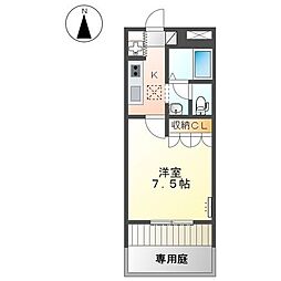 プチ・カノン 1Kの間取図画像