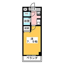 エクセル犬山 1Kの間取図画像