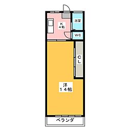 アルコ 1Kの間取図画像