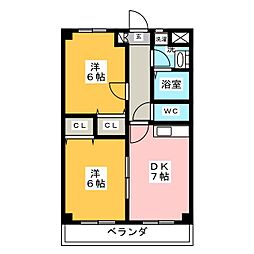センチュリー21 2DKの間取図画像