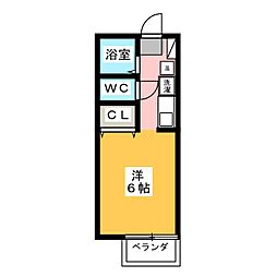 コーポスマイル ワンルームの間取図画像
