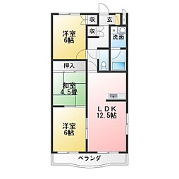 ファミールヴィレッジ 3LDKの間取図画像