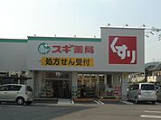 ドラッグストア 「スギ薬局まで890m」