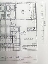 OLiveCourt Kashiwamori 1LDKの間取図画像