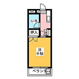 加藤ビル 1Kの間取図画像