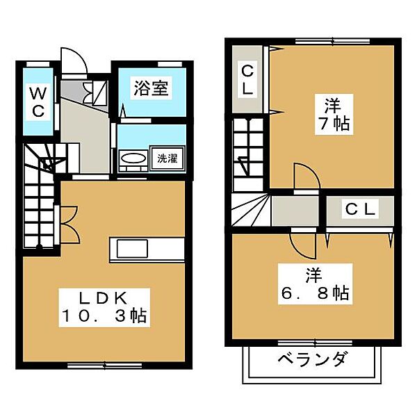 シーアイエス竜神Ａ ｜愛知県豊田市竜神町桃山(賃貸アパート2LDK・1階・59.00㎡)の写真 その2