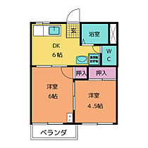 石根ハイツＢ  ｜ 愛知県豊田市若林東町石根（賃貸アパート2DK・2階・34.02㎡） その2