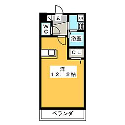 カーサ山之手K・S ワンルームの間取図画像