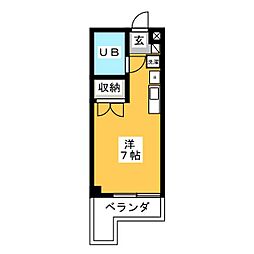 ケヤキハウス ワンルームの間取図画像