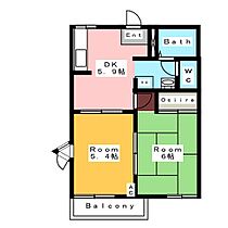 サンパレストリイ  ｜ 愛知県碧南市汐田町４丁目（賃貸アパート2K・2階・35.30㎡） その2