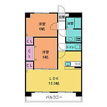 プレッソ三河安城  ｜ 愛知県安城市三河安城町２丁目（賃貸マンション2LDK・2階・57.90㎡） その2