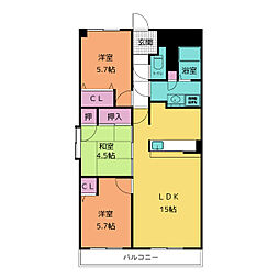 間取図画像 3LDK