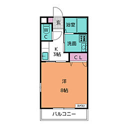 グレート 1Kの間取図画像