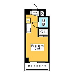 リバブルヒル横山 ワンルームの間取図画像