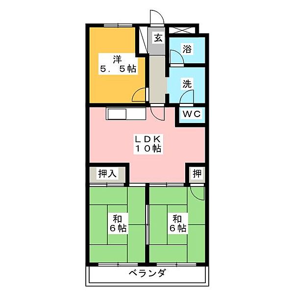 サンヴィラ　キヨス ｜愛知県清須市新清洲２丁目(賃貸マンション3LDK・4階・65.34㎡)の写真 その2