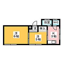 メゾン服部1  ｜ 愛知県稲沢市国府宮２丁目（賃貸マンション2K・3階・35.00㎡） その2