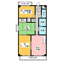 ＭＡＩＳＯＮ　ＢＥＡＵ　隅田 5階3DKの間取り