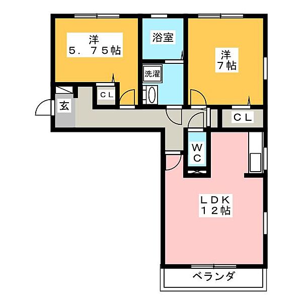 ボヌール ｜愛知県稲沢市小沢１丁目(賃貸アパート2LDK・1階・60.43㎡)の写真 その2