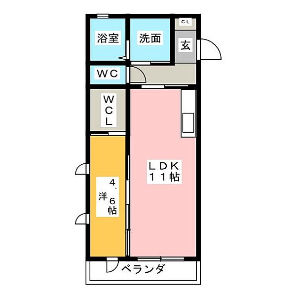 Ｋａｐｅｌｌ　I ｜愛知県稲沢市高御堂１丁目(賃貸アパート1LDK・1階・40.77㎡)の写真 その2