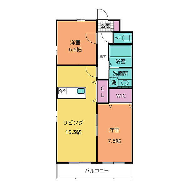 仮称）アルバローズ大和 206｜愛知県一宮市大和町毛受字東屋敷(賃貸マンション2LDK・2階・61.56㎡)の写真 その2