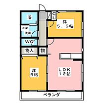 クレストール・雅  ｜ 愛知県稲沢市祖父江町四貫東堤外（賃貸マンション2LDK・1階・51.03㎡） その2