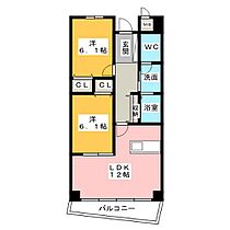 エムズハウス  ｜ 愛知県稲沢市西町３丁目（賃貸マンション2LDK・4階・57.97㎡） その2